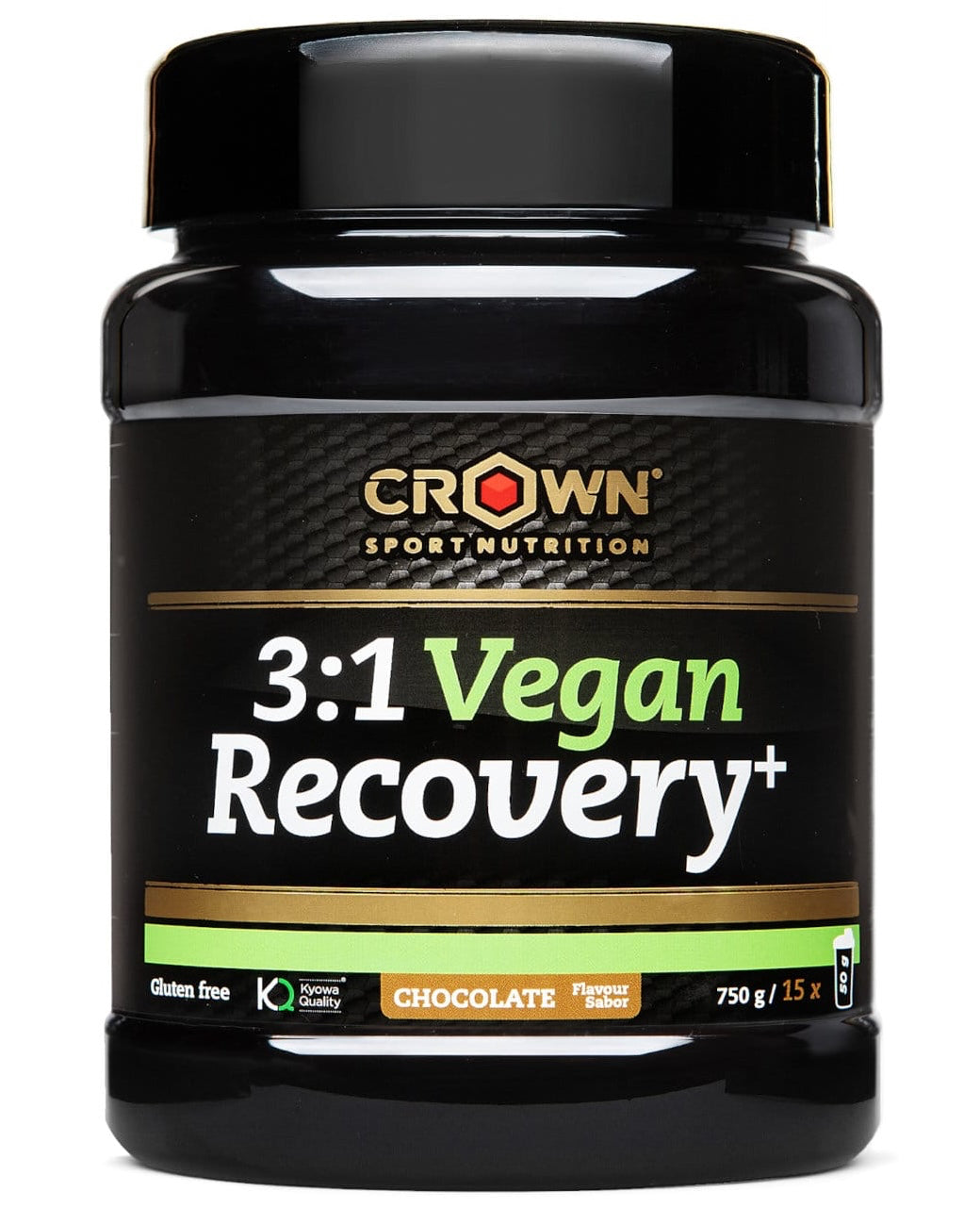 3:1 Vegan Recovery+: Sabor Chocolate · Crown Sport Nutrition · 750 gramos