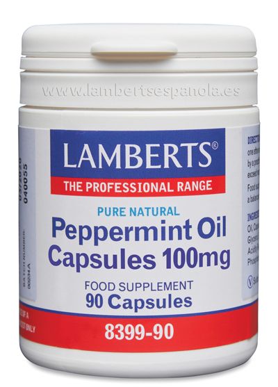 Aceite de Menta 100 mg · Lamberts · 90 cápsulas