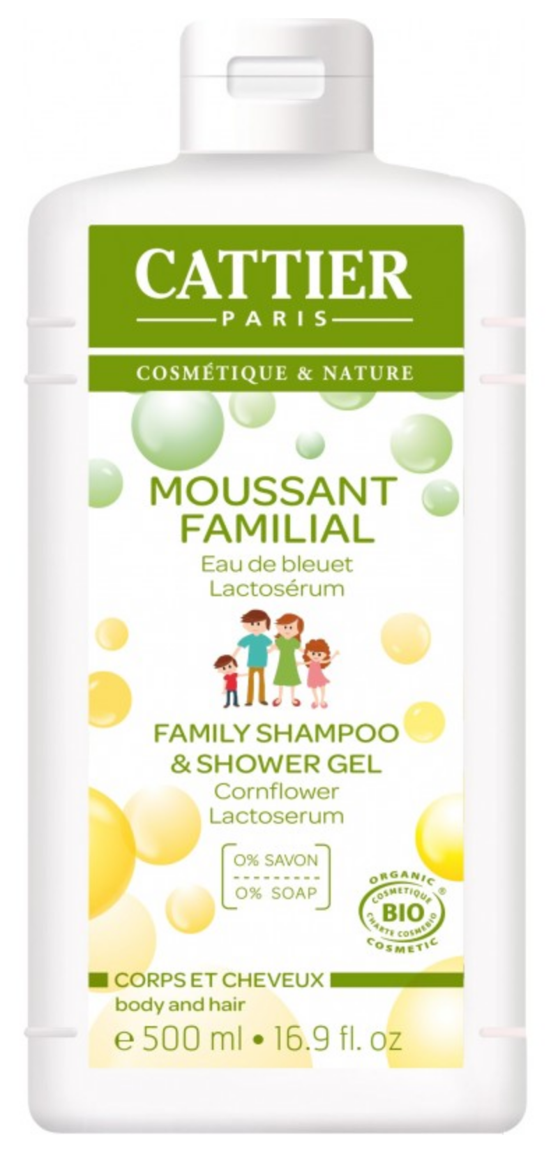Gel de Ducha y Baño Familiar · Cattier · 500 ml