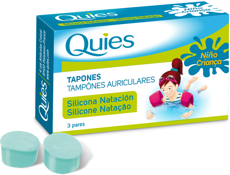 Tapones para Natación - Niños · Quies · 6 unidades