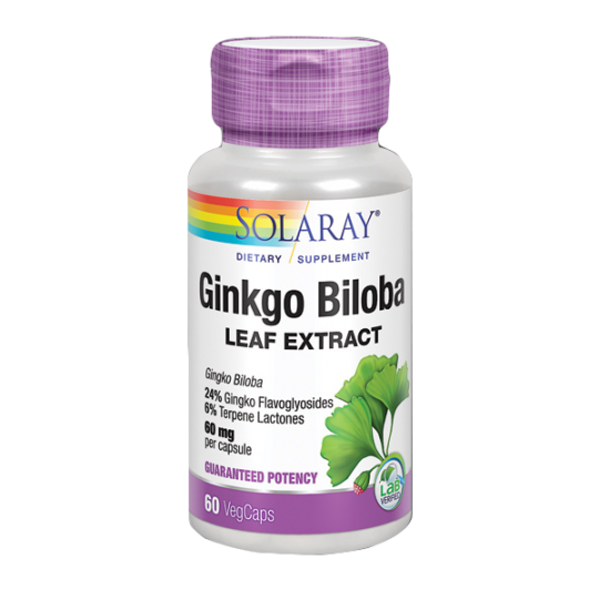 Ginkgo Biloba · Solaray · 60 cápsulas