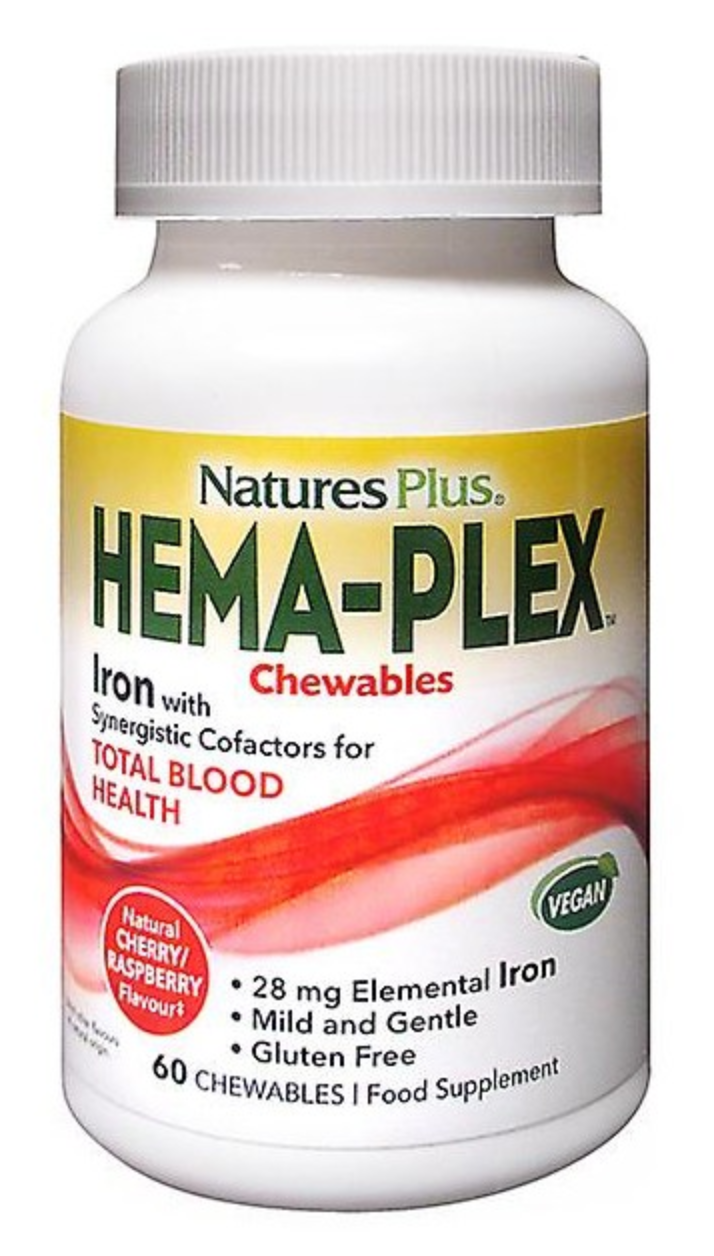 Hema Plex Masticable · Nature's Plus · 60 comprimidos