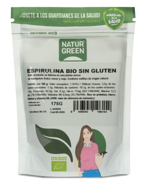 Experience Espirulina Bio · Naturgreen · 175 gramos