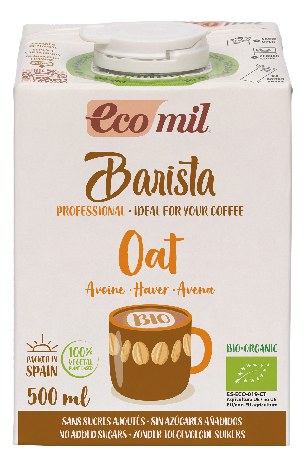 Bebida de Avena Barista Bio · Ecomil · 500 ml