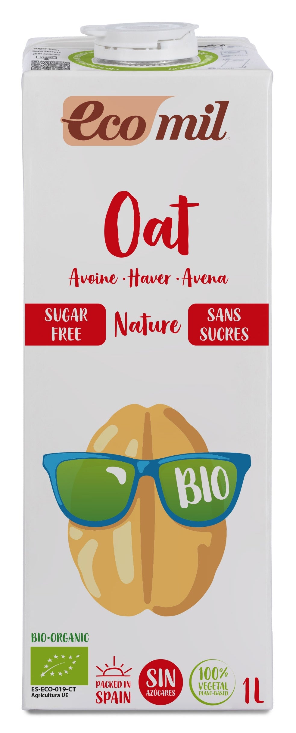 Bebida de Avena Sin Azúcar Bio · Ecomil · 1 litro