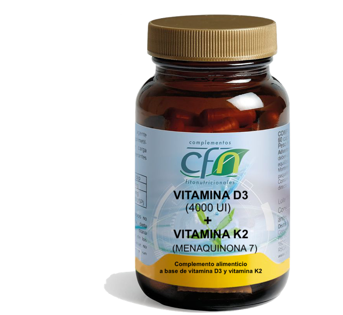 Vitamina D3 + Vitamina K2 · CFN · 60 cápsulas