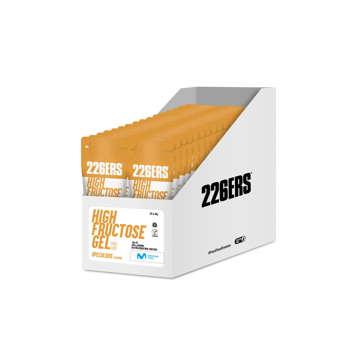 Pack High Fructose Gel XS Speculoos · 226ERS · 32×44 gramos