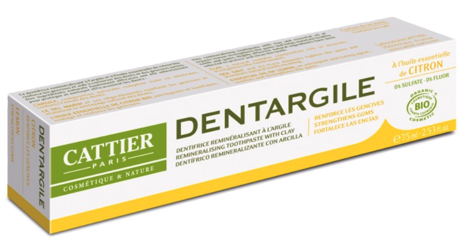 Dentífrico Dentargile Limón · Cattier · 75 ml