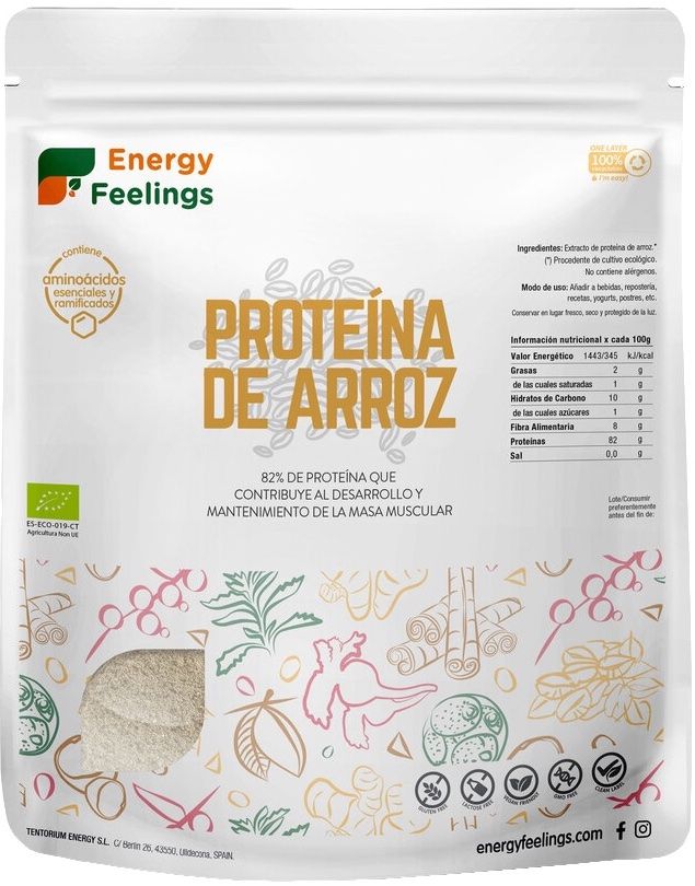 Proteína de Arroz en Polvo · Energy Feelings · 1 kg