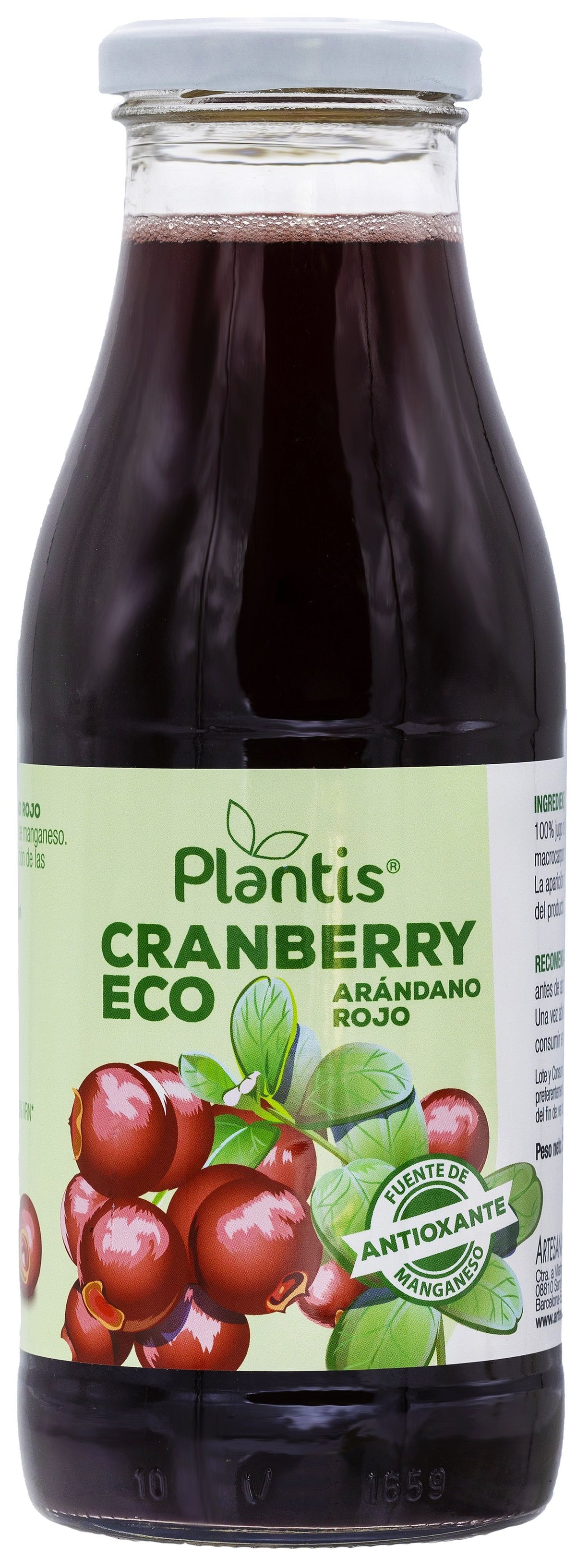 Jugo de Arándano Rojo · Plantis · 500 ml
