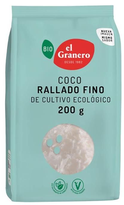 Coco Rallado Fino · El Granero Integral · 200 gramos