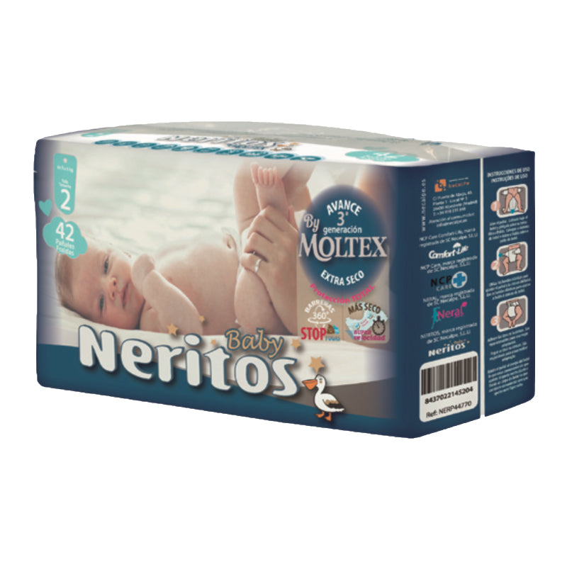 Pañales Neritos By Moltex Talla 2 · Baby Neritos · 42 unidades
