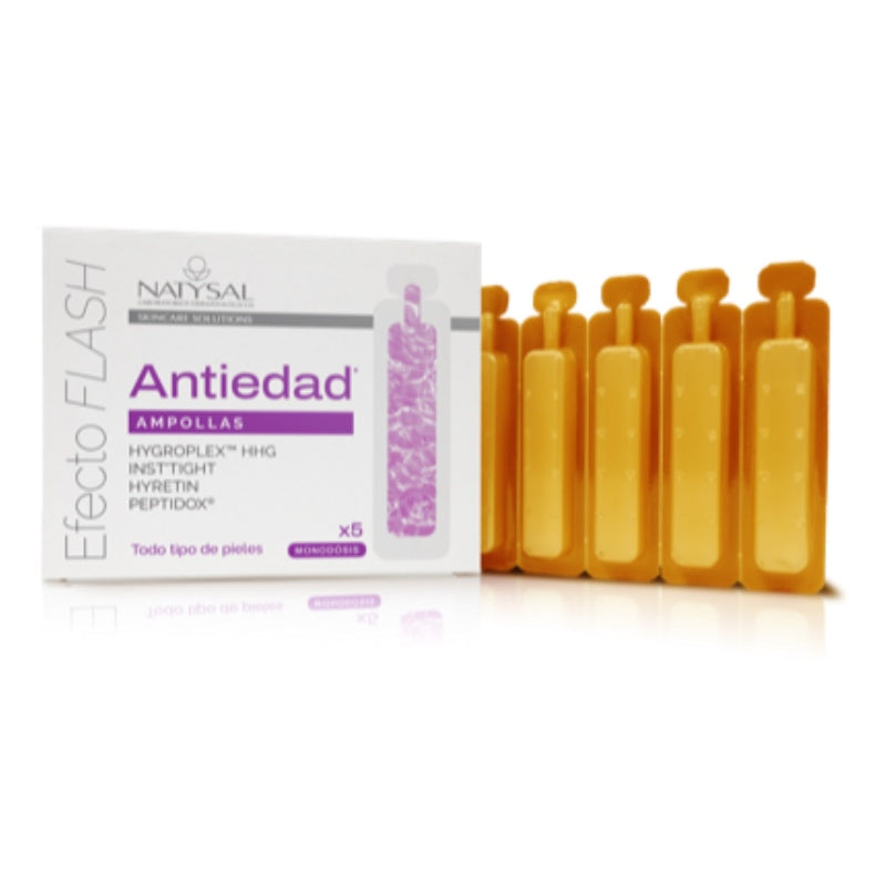 Ampollas Antiedad Facial Efecto Flash · Natysal · 5 monodosis