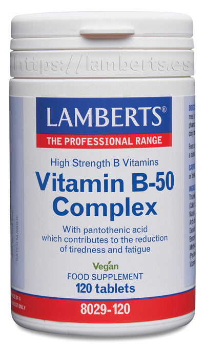 Vitamina B50 Complex · Lamberts · 120 comprimidos