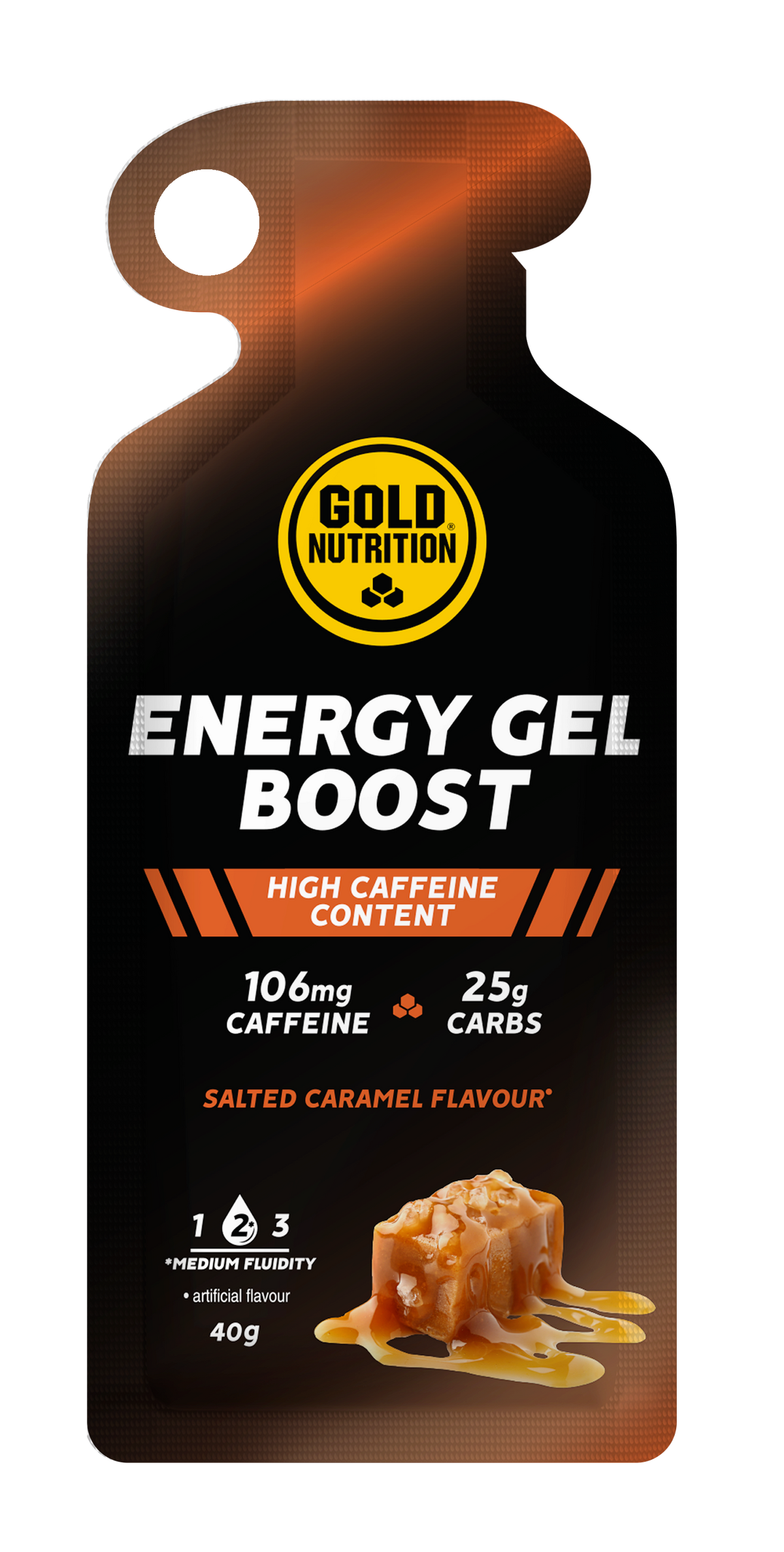 Boost Plus Gel Caramelo Salado · Gold Nutrition · 40 gramos