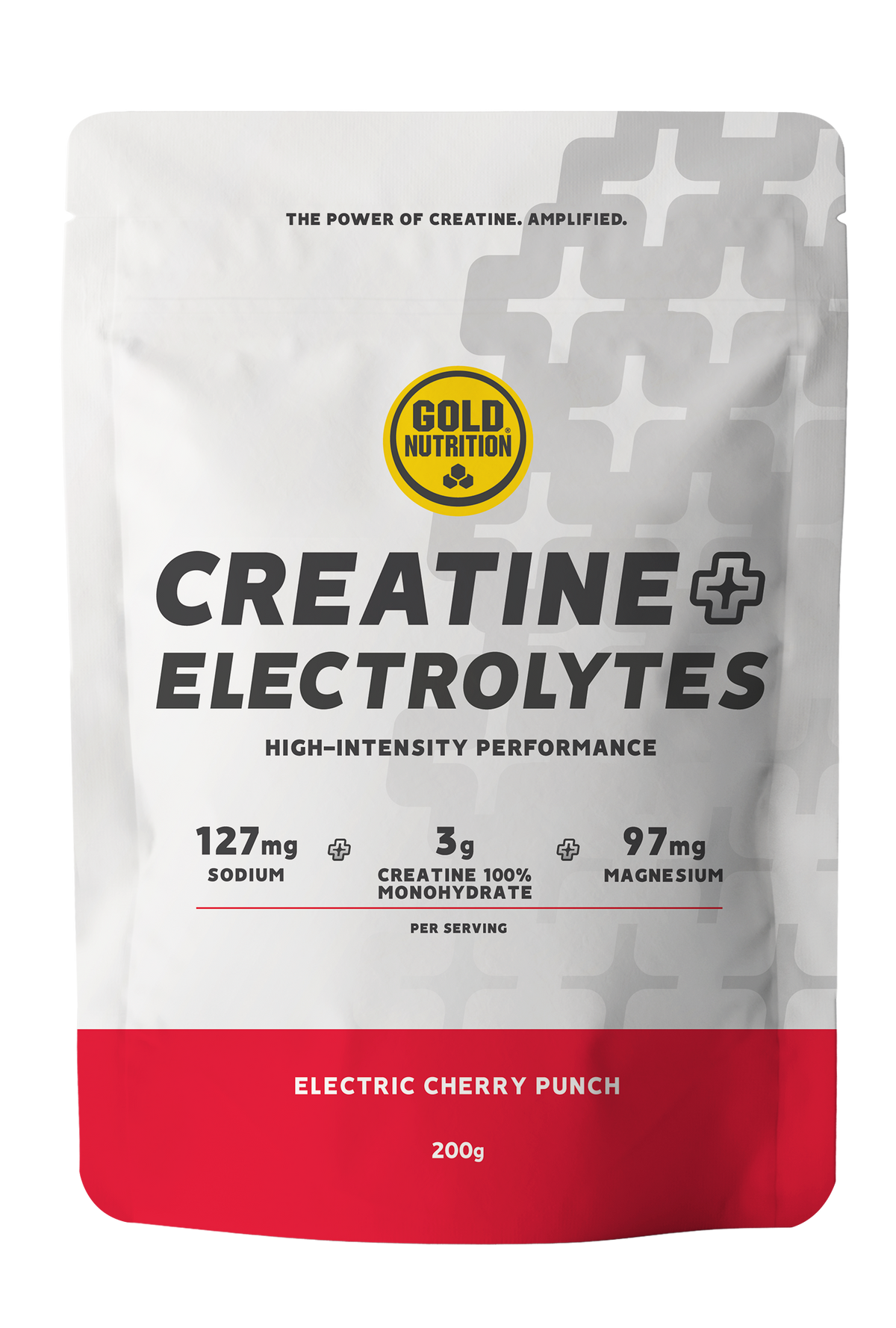 Creatine + Electrolytes Electric Cherry Punch · Gold Nutrition · 200 gramos