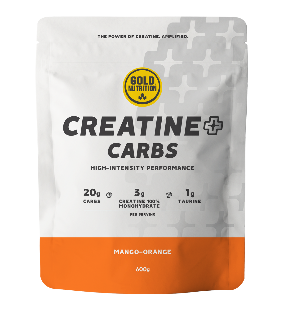 Creatine + Carbs Mango Naranja · Gold Nutrition · 600 gramos