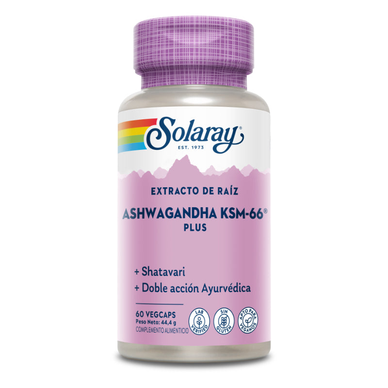 Ashwagandha KSM-66 · Solaray · 60 cápsulas