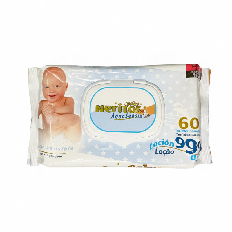 Toallitas Húmedas AquaSensis para Bebé · Baby Neritos · 60 unidades