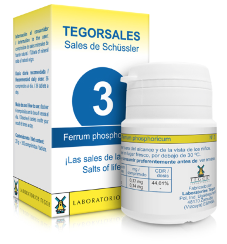 Tegorsales nº3 Ferrum phosphoricum · Tegor · 20 gramos
