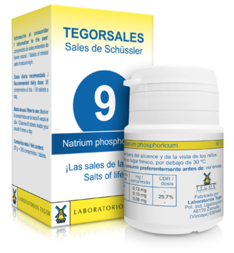 Tegorsales nº9 Natrium phosphoricum · Tegor · 20 gramos