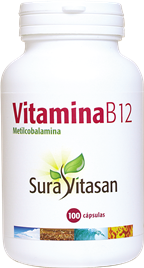 Vitamina B12 (Metilcobalamina) · Sura Vitasan · 100 cápsulas