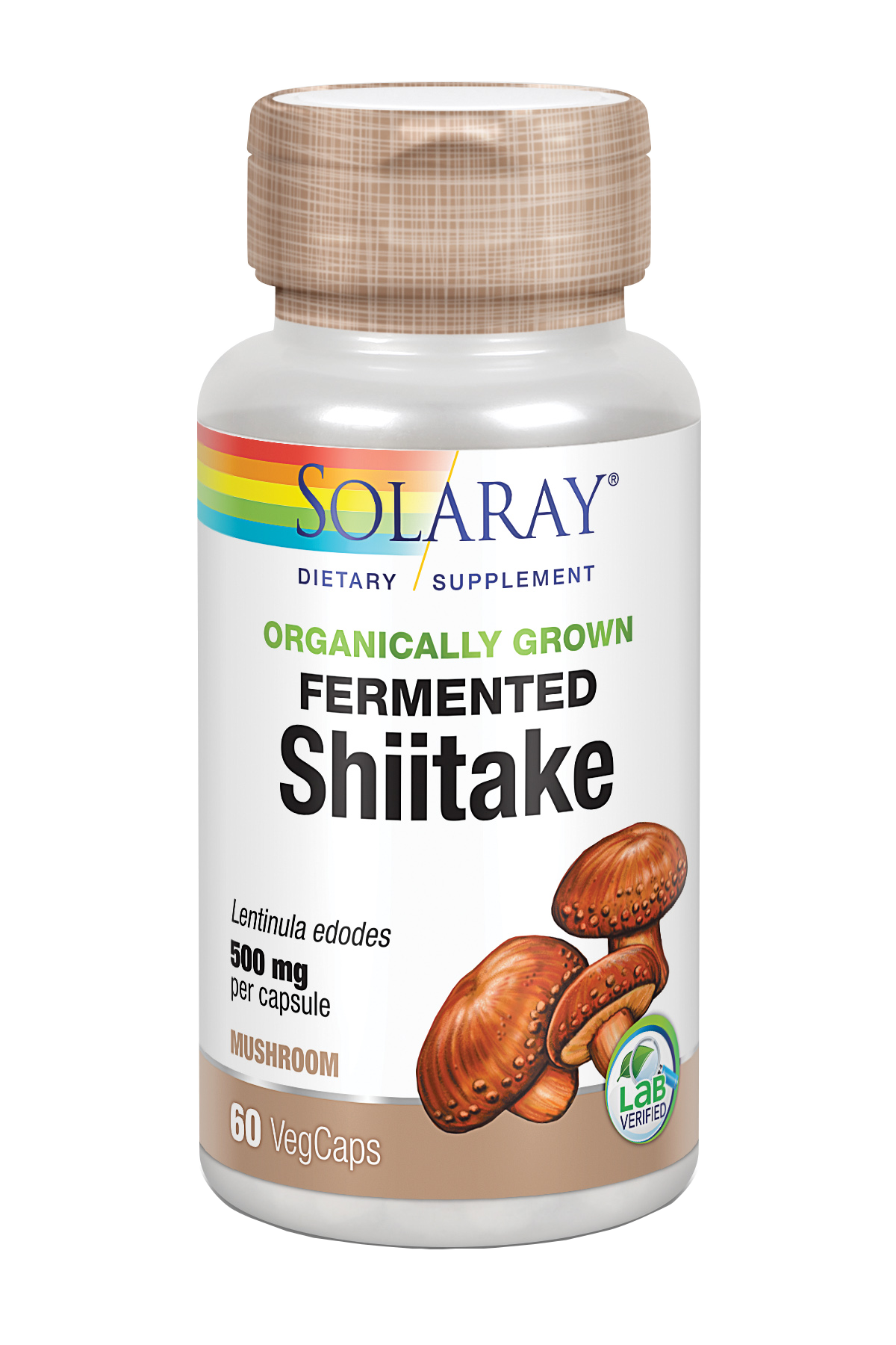 Shiitake Fermentado · Solaray · 60 cápsulas