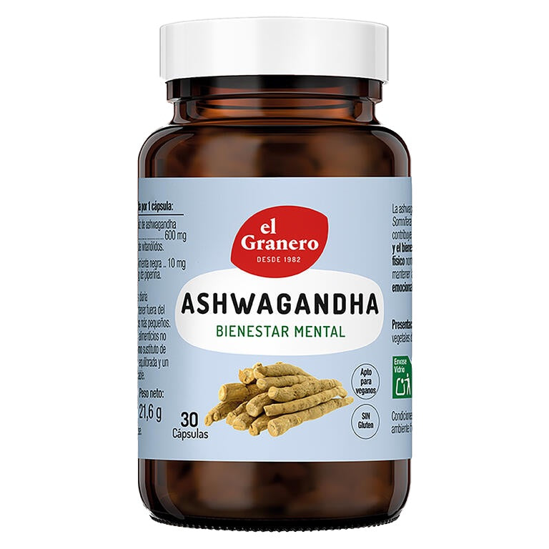 Ashwagandha · El Granero Integral · 30 cápsulas