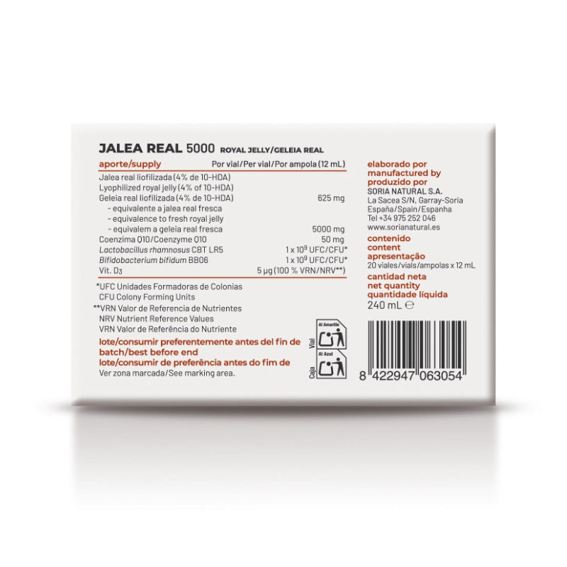 Jalea Real 5000 · Soria Natural · 20 viales