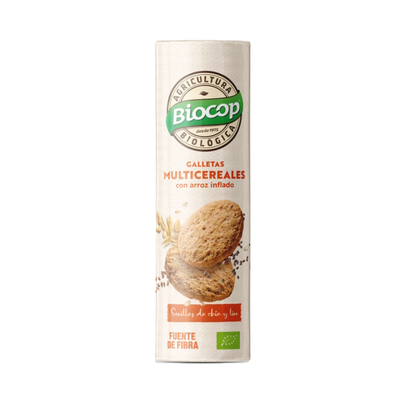 Galletas Multicereales con Arroz Inflado · Biocop · 250 gramos