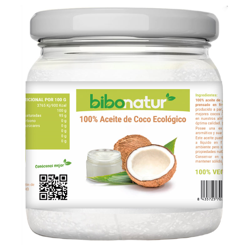 Aceite de Coco Eco · Bibonatur · 500 gramos
