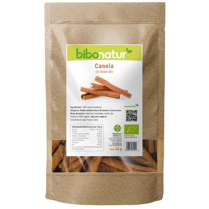 Canela en Rama Bio · Bibonatur · 35 gramos