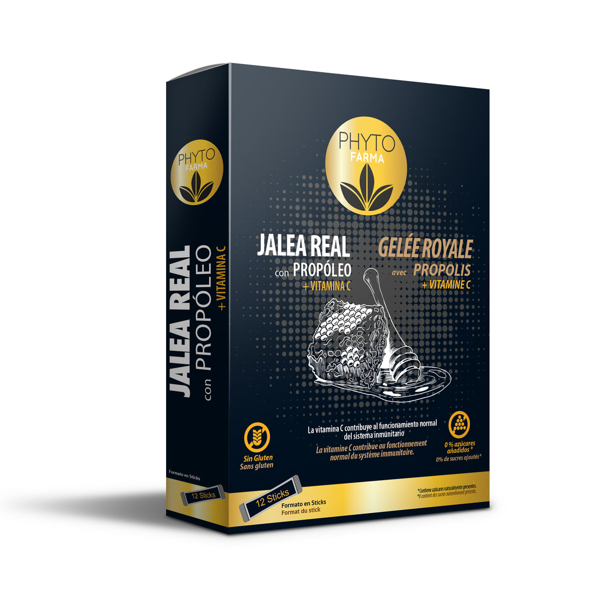 Jalea Real con Propóleo + Vitamina C · Phytofarma · 12 sticks