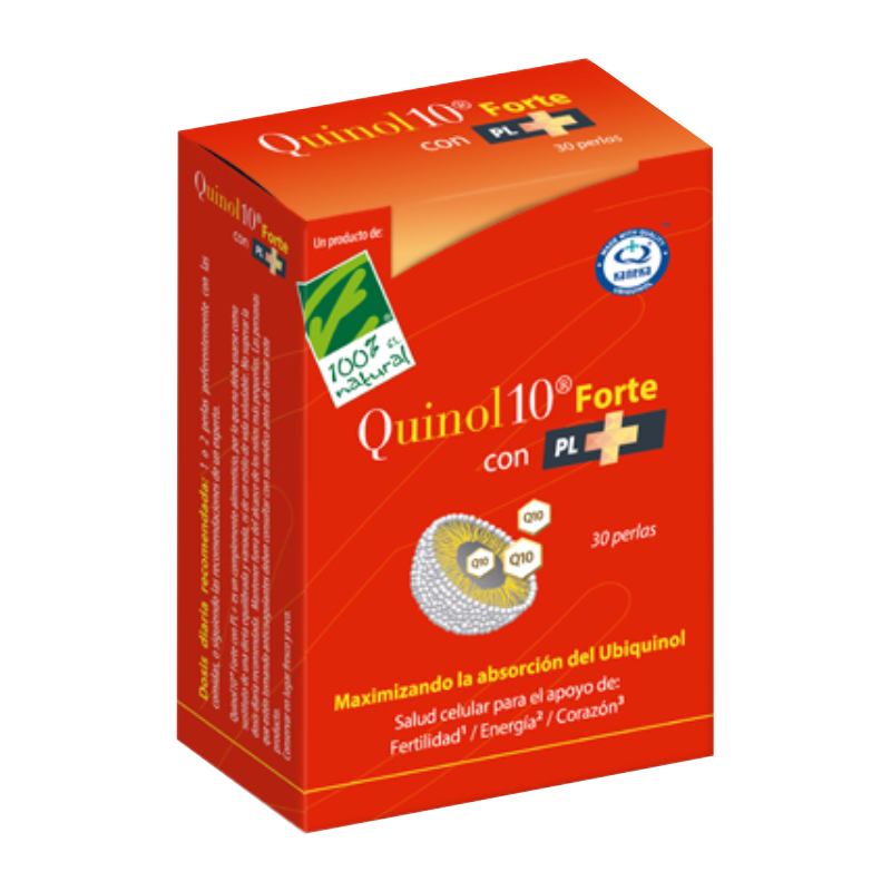 Quinol 10 Forte con PL+ · 100% Natural · 30 perlas