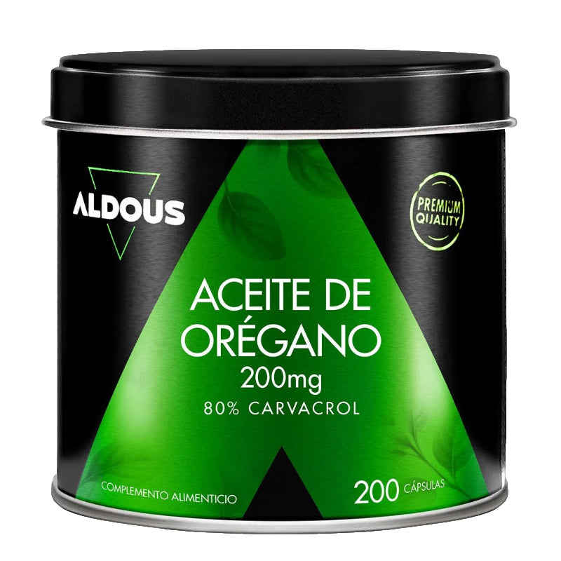 Aceite de Orégano 200 mg · Aldous · 200 cápsulas