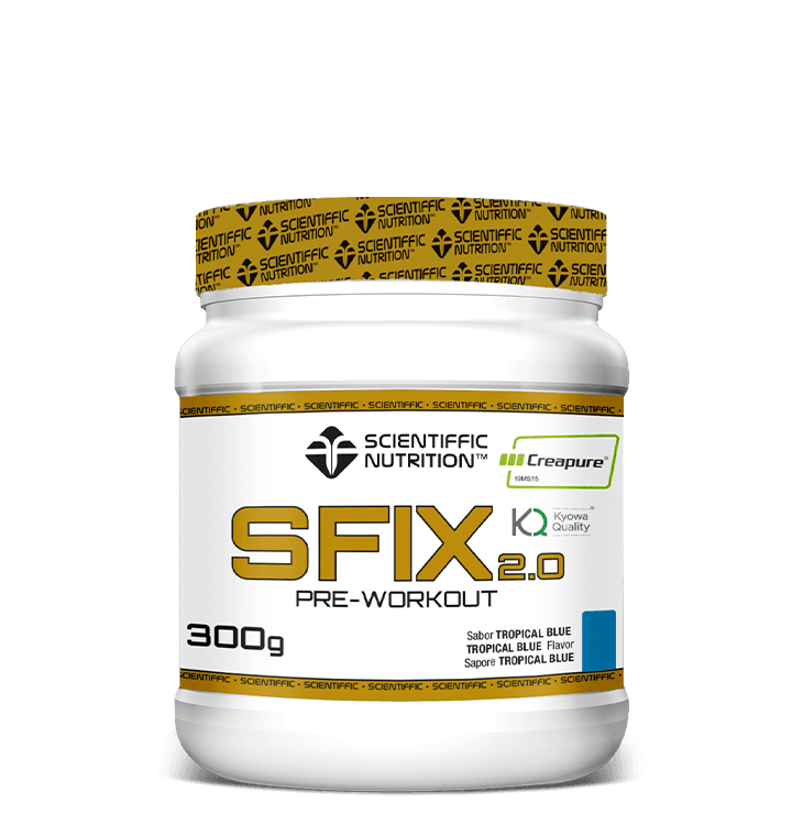 SFIX 2.0 Pre-Workout: Sabor Tropical Blue · Scientiffic Nutrition · 300 gramos