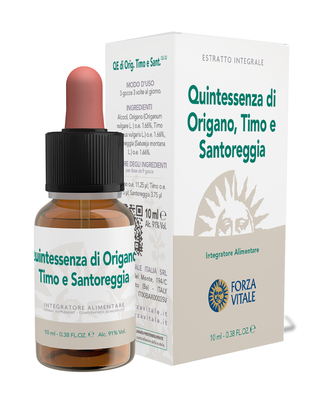 QE Origano-Timo-Santoreggia (Orégano-Tomillo-Ajedrea) · Forza Vitale · 10 ml