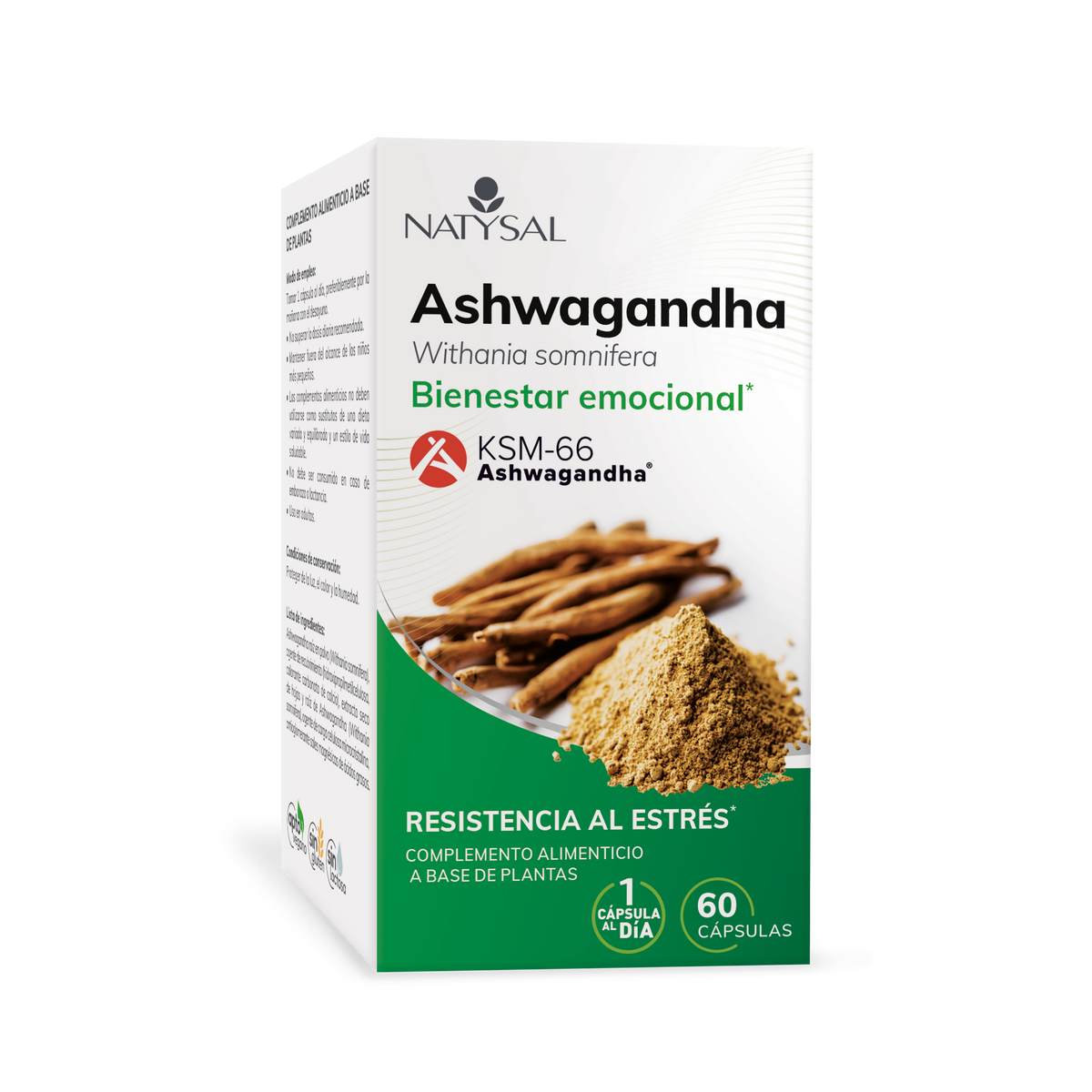 Ashwagandha · Natysal · 60 cápsulas