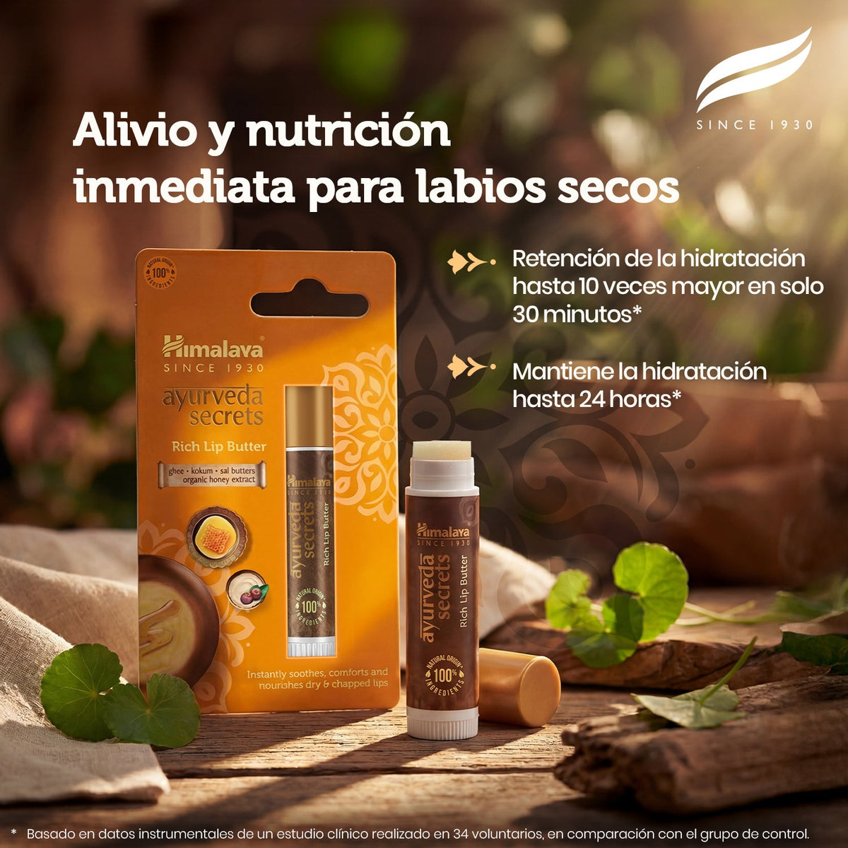 Ayurveda Secrets Rich Lip Butter · Himalaya · 4 gramos