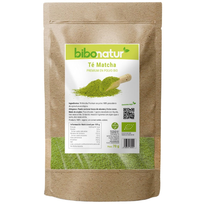 Té Matcha Premium en Polvo Bio · Bibonatur · 70 gramos