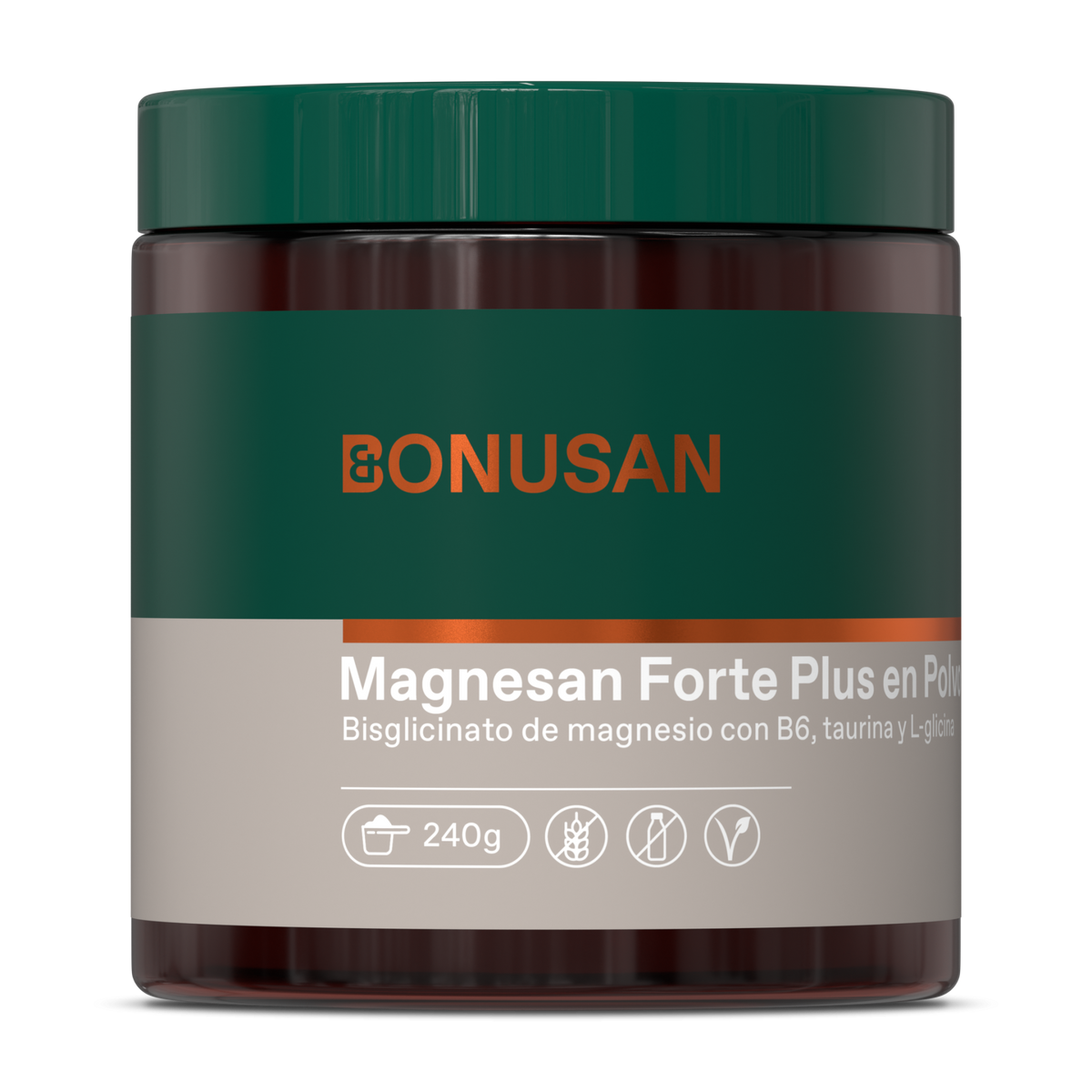 Magnesan Forte Plus Polvo · Bonusan · 240 gramos