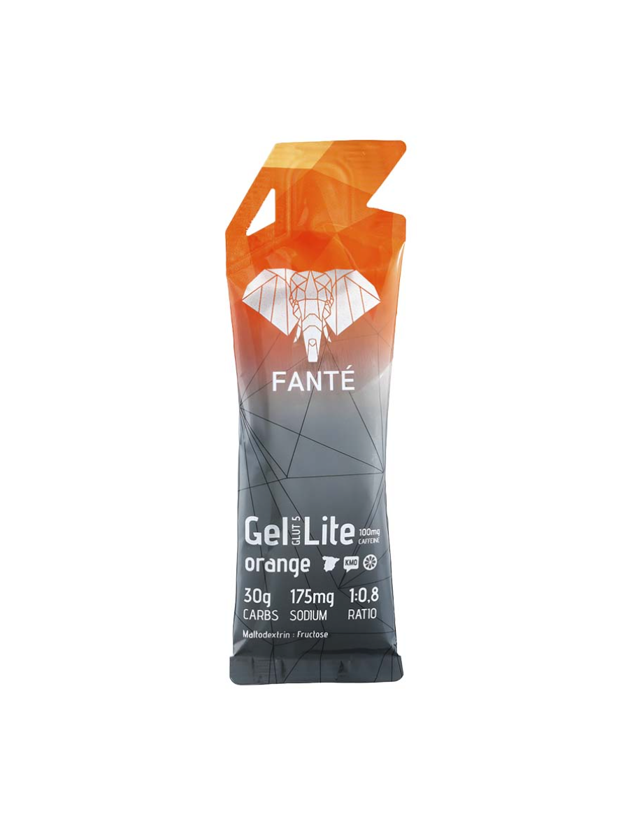 Gel Lite 30 Sabor Naranja con Cafeína · Fanté · 40 gramos