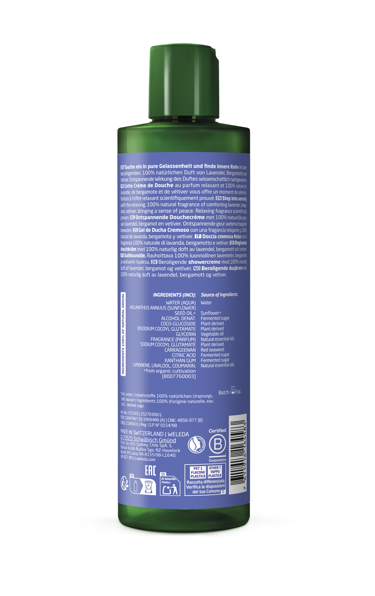 Gel de Ducha Cremoso Lavanda · Weleda · 400 ml
