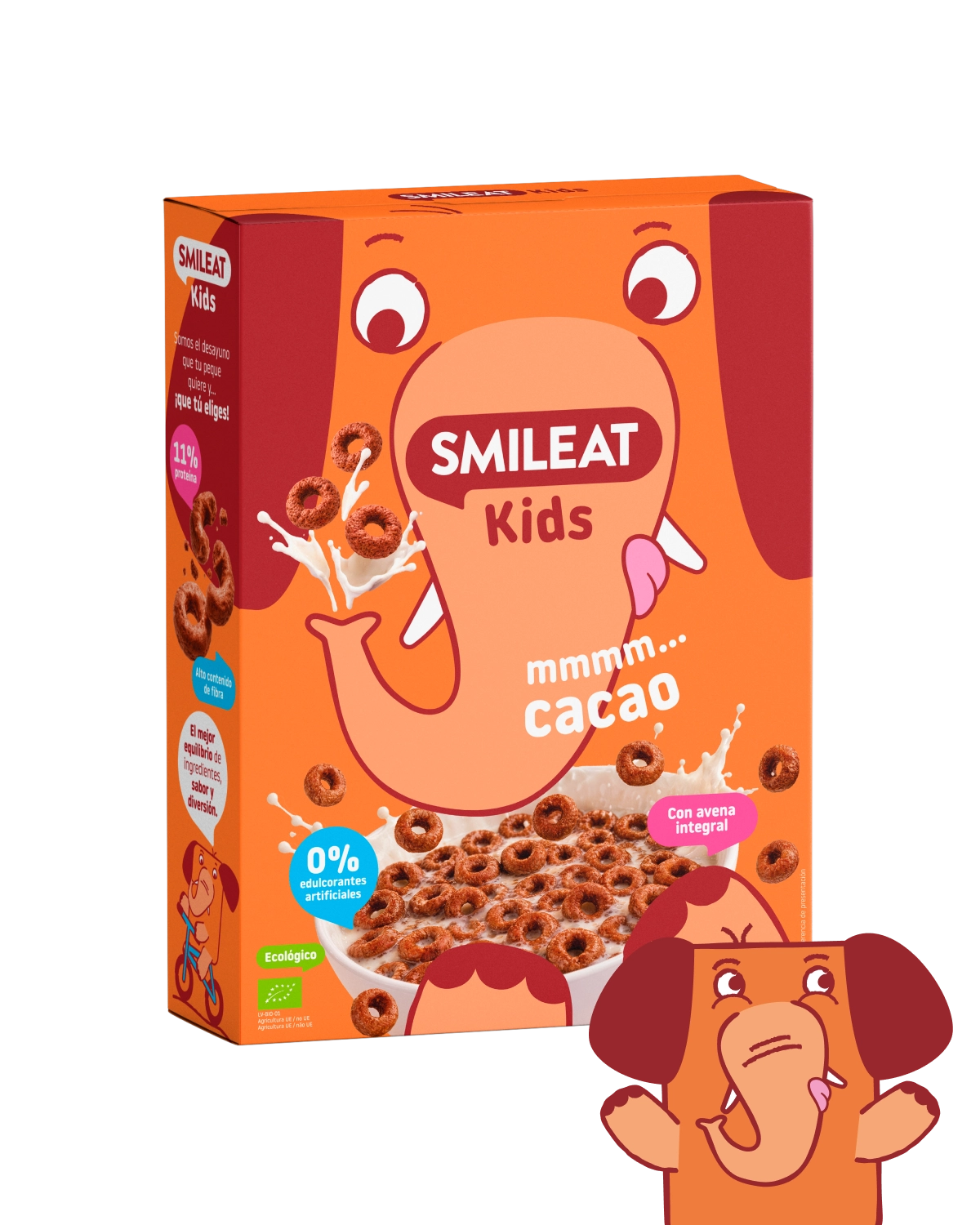 Cereales Kids Sabor Chocolate BIO · Smileat · 300 gramos