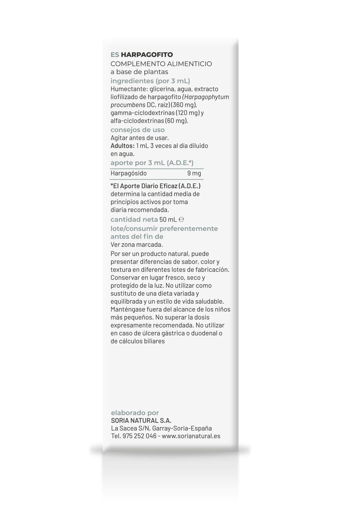Extracto de Harpagofito XXI · Soria Natural · 50 ml - 3