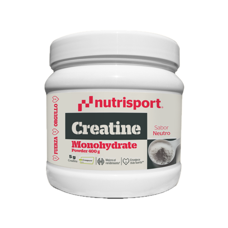 Creatina Monohidrato Creapure Neutro · Nutrisport · 400 gramos