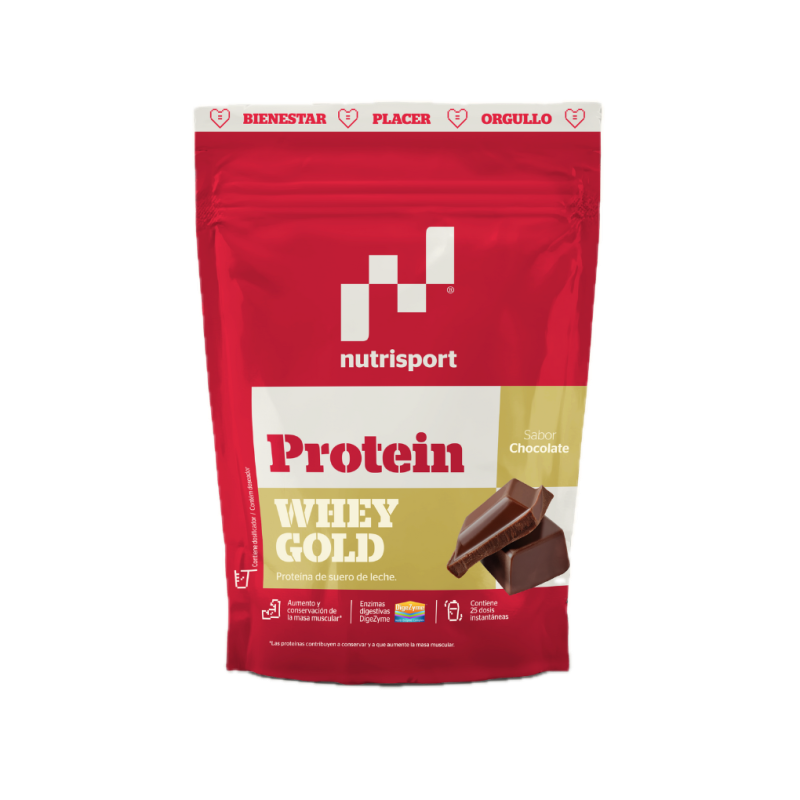 Whey Gold Protein Chocolate · Nutrisport · 500 gramos