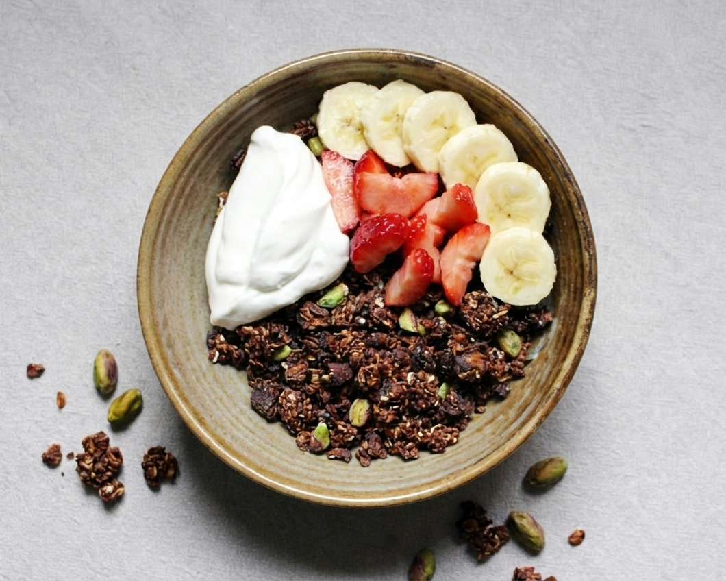 Granola de Chocolate, Pistachos y Avellanas · Sierra Eco Foods