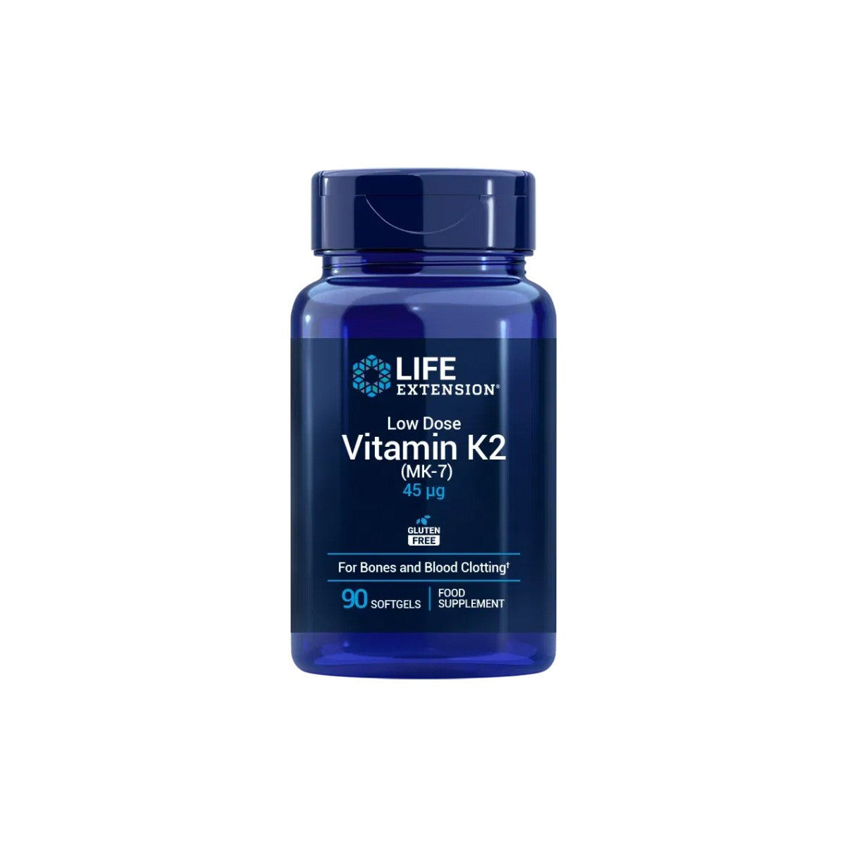 Low-Dose Vitamin K2 (MK-7) 45 mcg · Life Extension · 90 perlas