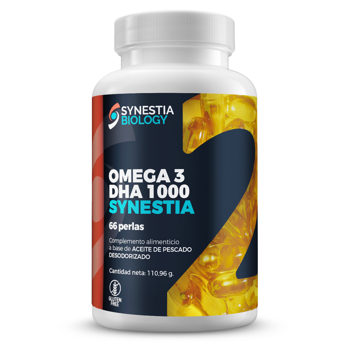Omega 3 DHA 1000 · Synestia Biology · 66 perlas